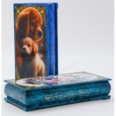 Шкатулка-купюрница дерево 18*9*4cm