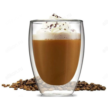 Кружка стекло двойная 450мл артDG8104