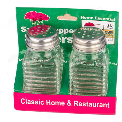 Солонка стекло метал 2пр на листе 1-4 Н10