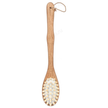 Щетка Антицеллюлит дерево двустронняя с импульсным массажером, 450 мм-1