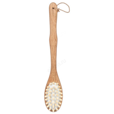 Щетка Антицеллюлит дерево двустронняя с импульсным массажером, 450 мм-1