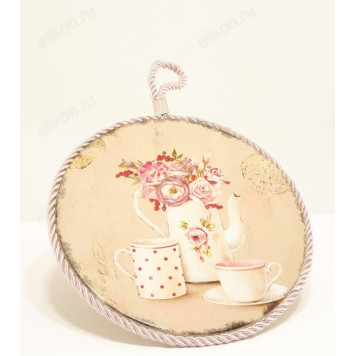 Подставка п/горячее керамика-пробка d16.5 #P