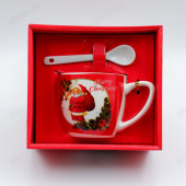 Кружка с ложкой НГ 1769 подарочная упаковка Кружка с ложкой НГ 1769 подарочная упаковка