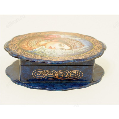 Шкатулка дерево овал 170*80*50мм-4