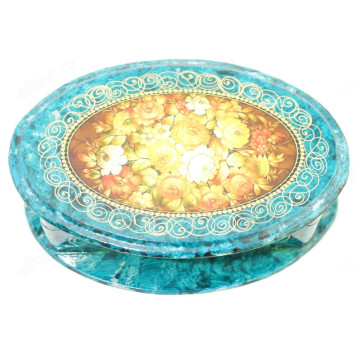 Шкатулка дерево овал 170*80*50мм-6