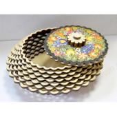 Конфетница дерево d20cm.h8.5cm Конфетница дерево d20cm.h8.5cm