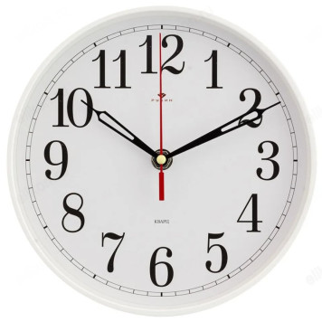 Часы настенные СН 2019-107, пластик, белые