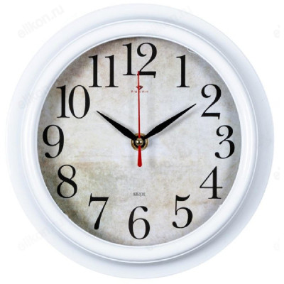 Часы настенные СН 2121-002, пластик, белые
