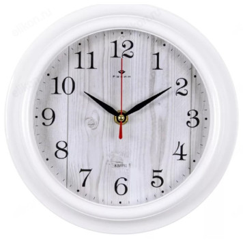 Часы настенные СН 2121-144, пластик, белые