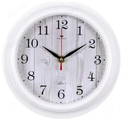 Часы настенные СН 2121-144, пластик, белые
