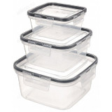 Набор контейнеров 3шт с защелками 0.4/0,8/1,5л 221104101/00