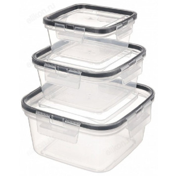 Набор контейнеров 3шт с защелками 0.4/0,8/1,5л 221104101/00