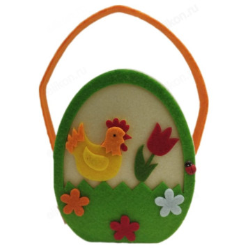 Корзина пасхальная Петушок с тюльпаном УТ-00536075