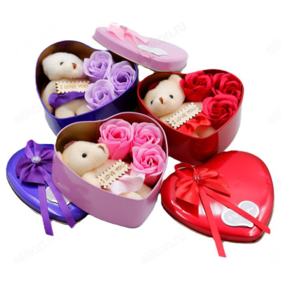 Сувенир мыло Цветы + игрушка 2407-B10-1