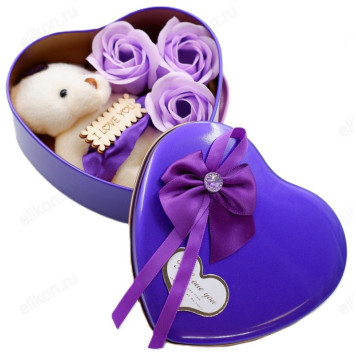 Сувенир мыло Цветы + игрушка 2407-B10-4