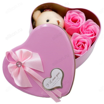 Сувенир мыло Цветы + игрушка 2407-B10-5