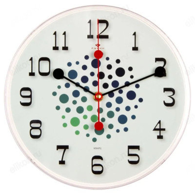 Часы настенные СН 2524-010, пластик, белые