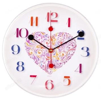 Часы настенные СН 2524-015, пластик, белые