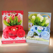 Сувенир Карета с цветами 2549-К