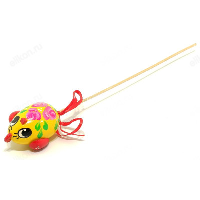 Сувенир яйцо на палочке 27см/дерево-1