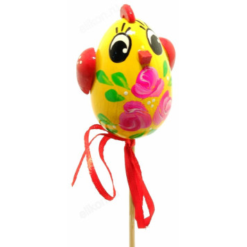 Сувенир яйцо на палочке 27см/дерево