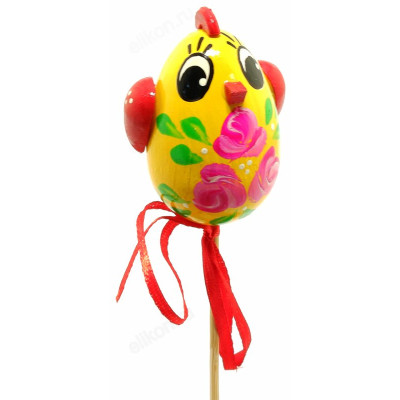 Сувенир яйцо на палочке 27см/дерево