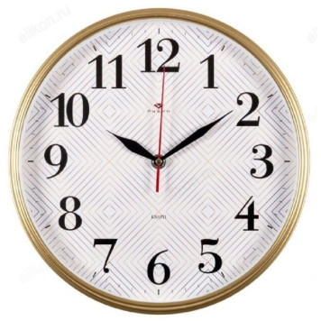 Часы настенные СН 2940-104, пластик, золотистые