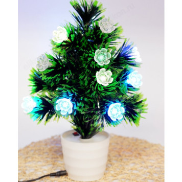 Сувенир елка подсветка 32см цветок-2
