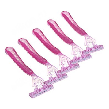 Станки для бритья женские с тройным лезвием, плавающая головка, силикон, пластик, 5 шт