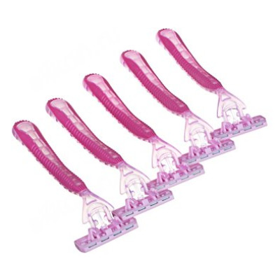 Станки для бритья женские с тройным лезвием, плавающая головка, силикон, пластик, 5 шт