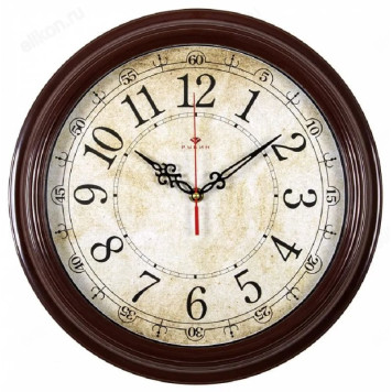 Часы настенные СН 3527-122, пластик, коричневые