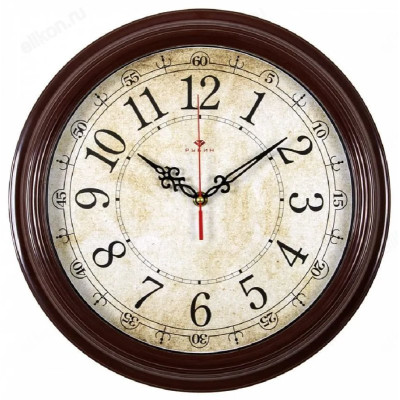 Часы настенные СН 3527-122, пластик, коричневые