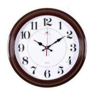 Часы настенные СН 3527-135, пластик, коричневые