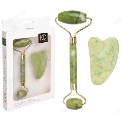 Массажер для лица ЮL 14x5,5 см, скребок гуаша для массажа 7х4,4 см