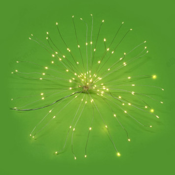 Гирлянда 384-085 фейерверк, 30см, 40 нитей росы, 120LED*шампань, 8 реж., медь, 3хАА, НВ СНОУ БУМ