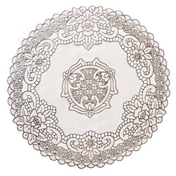 Салфетка сервировочная ажурная d-30см 418-005 ПВХ