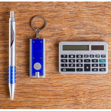 Набор подарочный 3в1 (ручка, калькулятор, брелок) 4429125