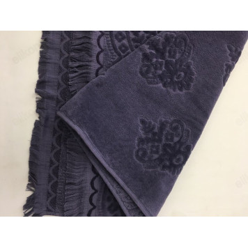 Полотенце велюр/махра45*90см для лица с бахромой-5