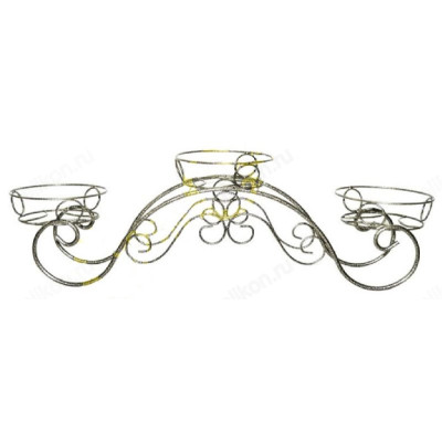 Подставка для цветов 47926 Корона 3яч антик бронза 25см металл