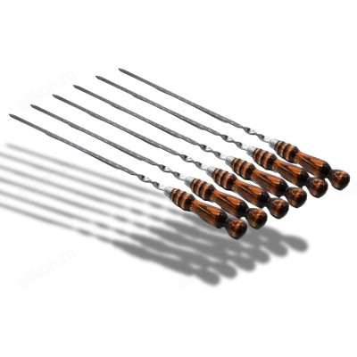 Шампур с деревянной ручкой 3*14*50 см-1
