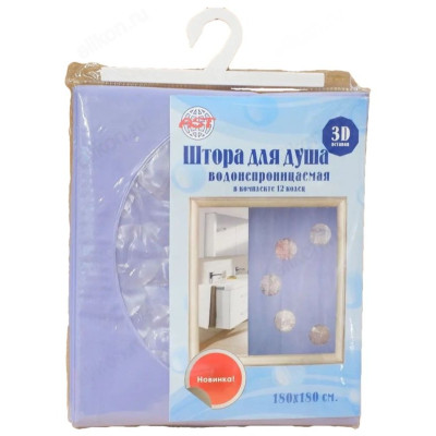 Штора для ванной 3D круг 505945-1