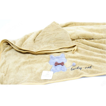Полотенце микрофибра 50*90см лицо/руки Кот с бабочкой (5шт/уп)-2