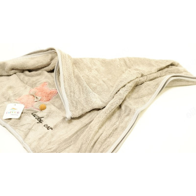 Полотенце микрофибра 50*90см лицо/руки Кот с бабочкой (5шт/уп)-5