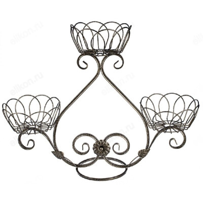 Подставка для цветов 54949 Весы 3яч антик бронза 57*77*24см металл