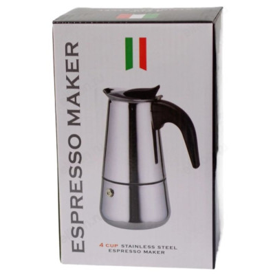 Кофеварка гейзерная 200мл (55905) нерж-3