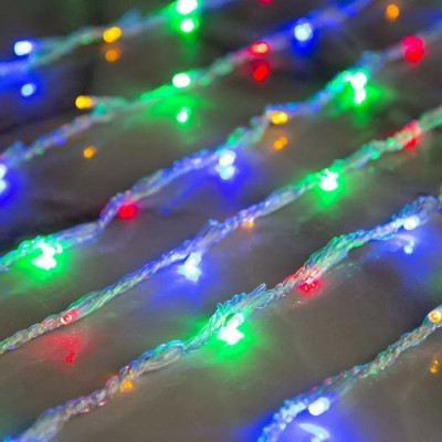 Гирлянда-штора №60 Волна 2*2 цветная