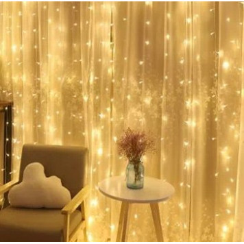 Гирлянда-штора №60 Волна 2*2 теплый