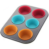 Форма для кекса 6 шт сталь/силикон 26*18см