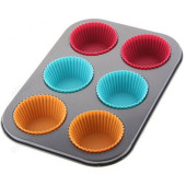 Форма для кекса 6 шт сталь/силикон 26*18см