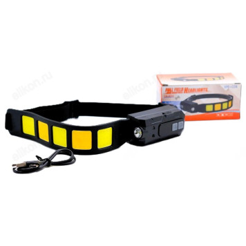 Фонарь налобный 689-5 лента сенс